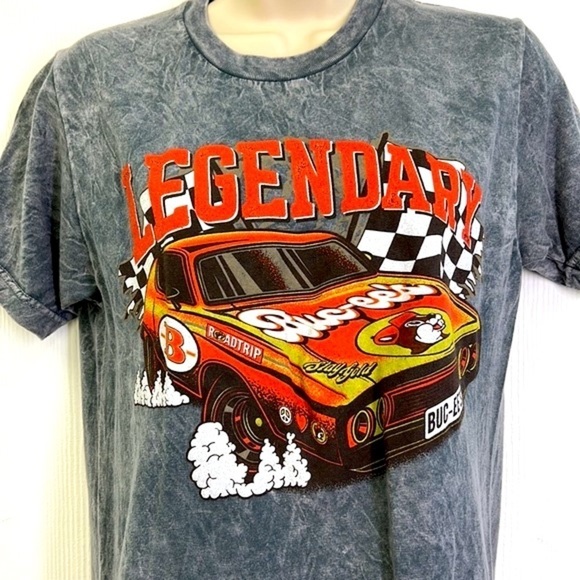 Buc-ees - Gray Tye Dyed Legendary Race Car Graphic Short Sleeve T Size Small - Picture 3 of 9